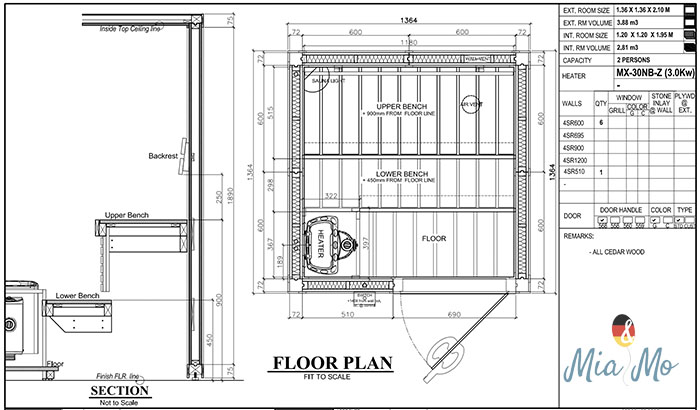 bản vẽ cad phòng xông hơi