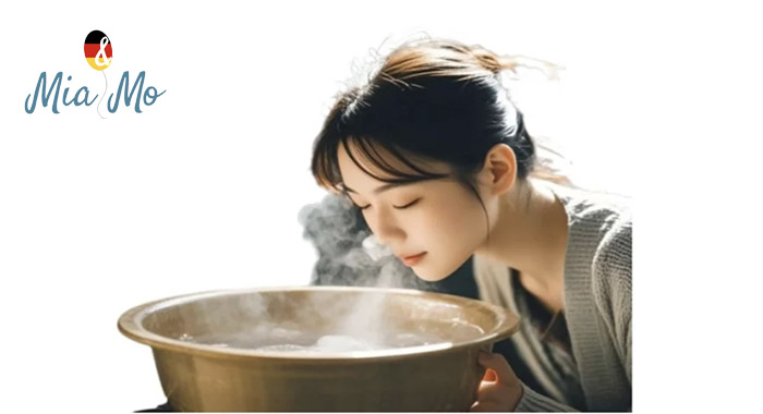 xông hơi mặt bằng lá trầu không