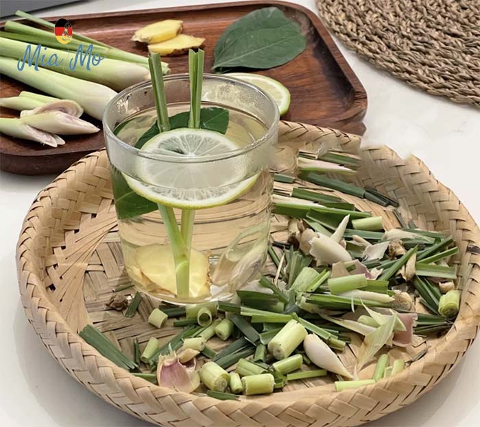 xông hơi sả chanh gừng